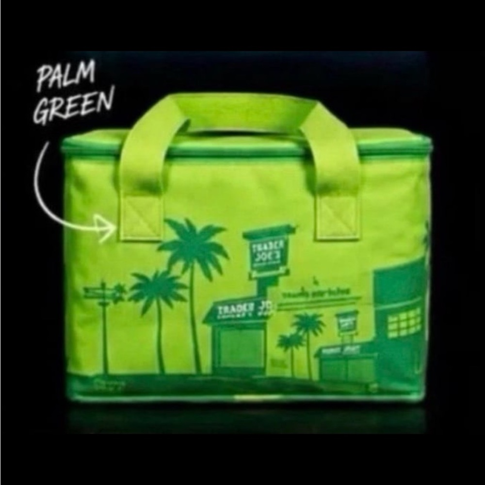 Trader Joe's Pink & Coral Striped Mini Insulated Cooler Bag